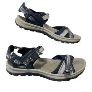 Keen Terradora II Open Toe Women's Sandals 2 Strap Buckle Size 9.5 Blue Shoes